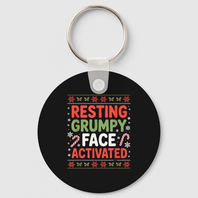 Llavero Resting Mpy Face Activated Funny Xmas Quote  (Anverso)
