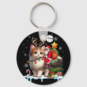 Llavero Resto de Santa Riding Munchkin Cat Navidad Color d