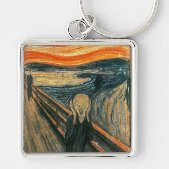 Llavero Resumen de Arte Moderno de Scream Munch (Frente)