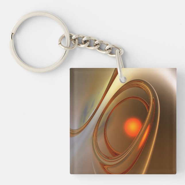 Llavero Resumen de diseño 3d a la moda y elegante (Frente)