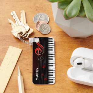 Llavero Resumen de piano colorido