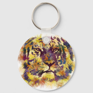 Llavero Resumen de pintura de leones