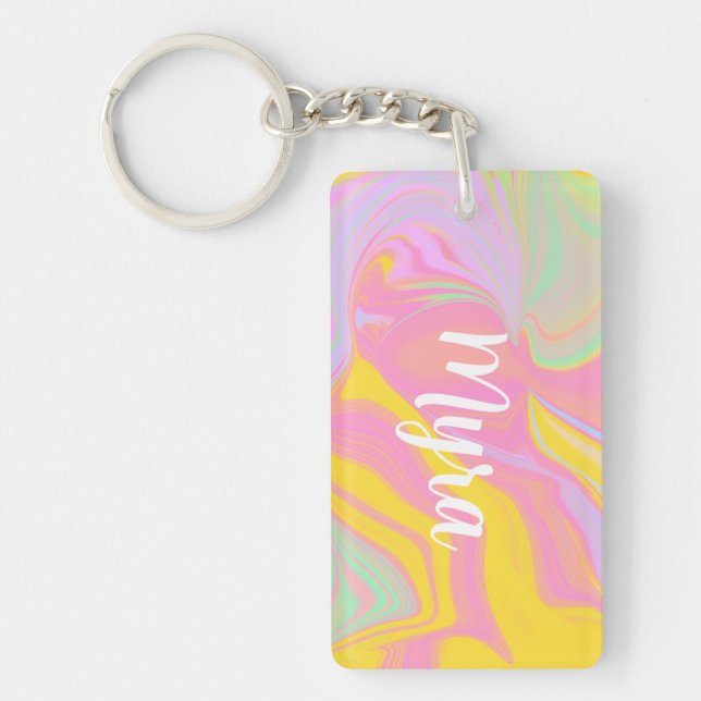 Llavero Resumen del amanecer de primavera (Frente)