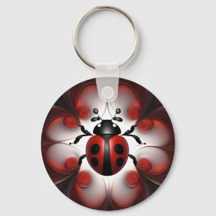 Llavero Resumen del diseño de arte de la Ladybug,
