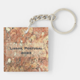 Llavero Resumen del Naranja de Lisboa Brown