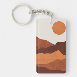 Llavero Resumen del paisaje de las montañas del desierto d
