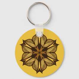 Llavero Resumen Flor amarilla