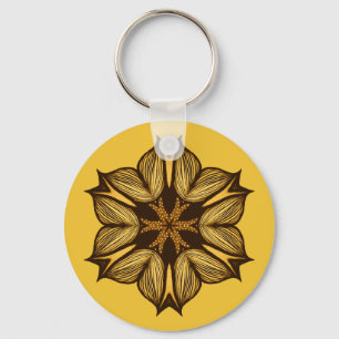Llavero Resumen Flor amarilla
