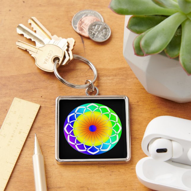 Llavero Resumen Flor de verano (Escritorio )