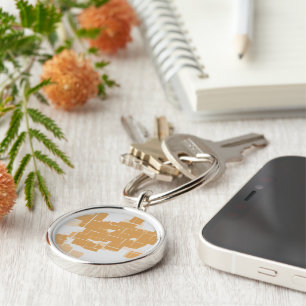 Llavero Resumen geométrico "Pie de calabaza"