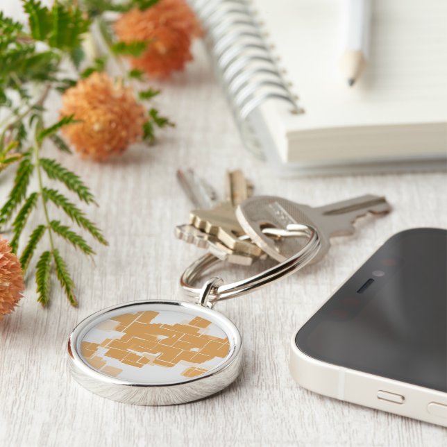 Llavero Resumen geométrico "Pie de calabaza" (Lado)