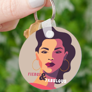 Llavero Resumen mujer retrato FERIA y FABULOSA modernidad
