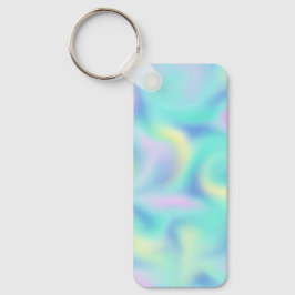 Llavero Resumen Patrón de Bonito borrosa Pastel Swirls