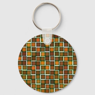 Llavero Resumen Patrón de cuadrados de mosaico de tono de 