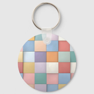 Llavero Resumen Patrón de pared de mosaico Pastel