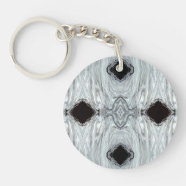 Llavero Resumen Pintura blanca gris de plata pintura blanc