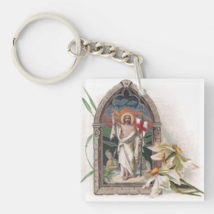 Llavero Resurrección de la ventana de la iglesia de Cristo