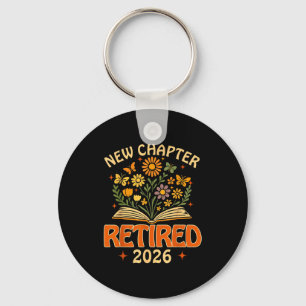 Llavero Retirado 2026 Nuevo Capítulo Vintage Boho Floral R