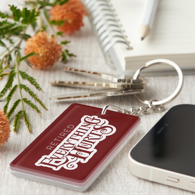 Llavero Retirado: Todo duele - retiro gracioso (Frente Derecha)