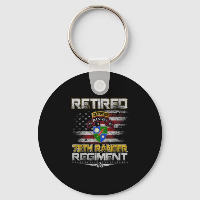 Llavero Retired 75th Ranger Regiment Veteran Patriotic Dad (Anverso)
