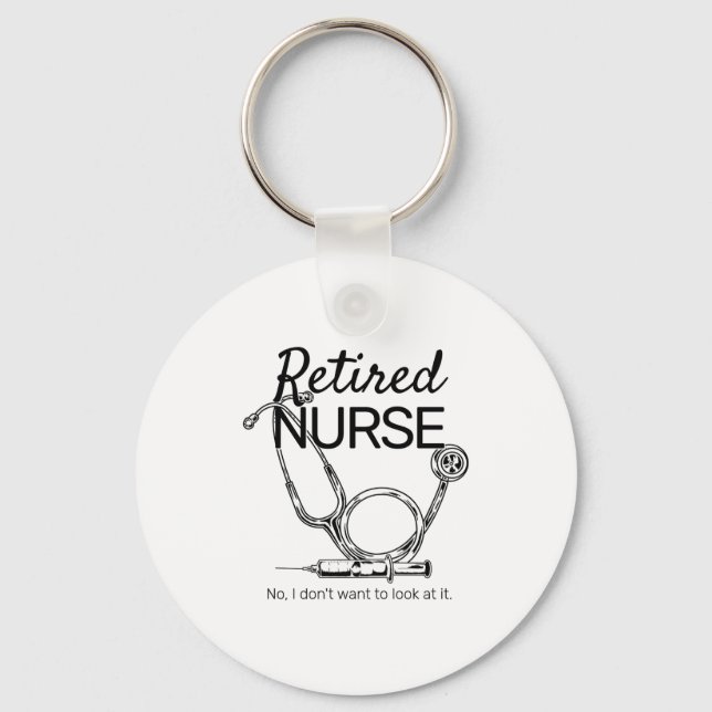 Llavero Retired Nurse Funny Nursing Retirement  (Anverso)