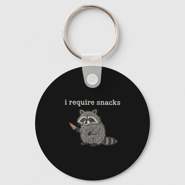 Llavero Reto Snacks Raccoon Shirt Men Divertidas Rac (Anverso)