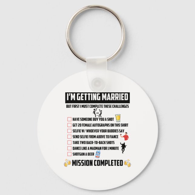 Llavero Retos de Despedida de Soltero - Divertido Reto par (Anverso)