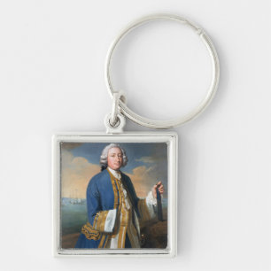 Llavero Retrato de 1709-87) tenencias de capitán David