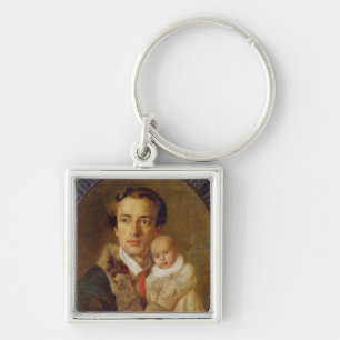 Llavero Retrato de Alexander Herzen con su hijo, 1840