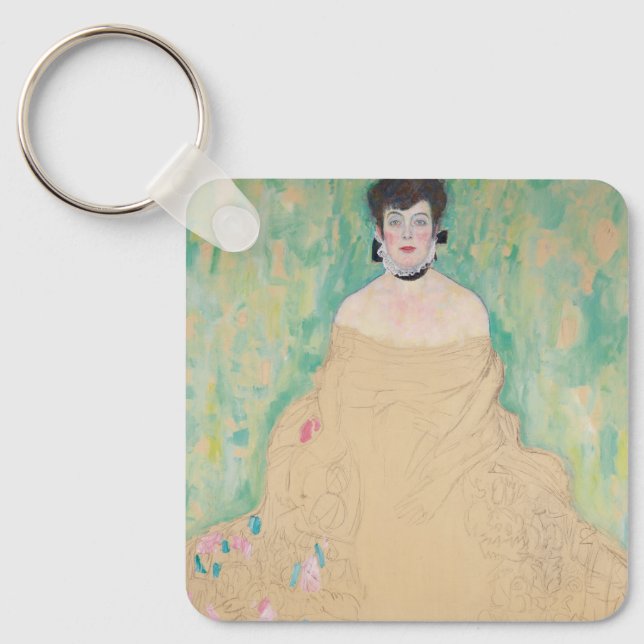 Llavero Retrato de Amalie Zuckerkandl por Gustav Klimt (Anverso)