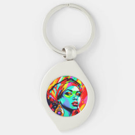 Llavero Retrato de arte pop