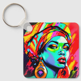 Llavero Retrato de arte pop