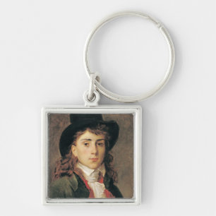 Llavero Retrato de barón Antoine Jean Gros envejecido 20