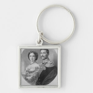 Llavero Retrato de boda de sus altezas reales