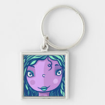 Retrato de caracteres Chica púrpura