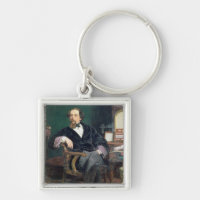 Retrato de Charles Dickens (aceite en lona)