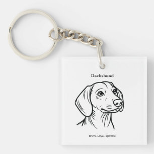 Llavero Retrato de Dachshund