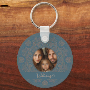Llavero Retrato de Familia Personalizado Mandala Rococó Do