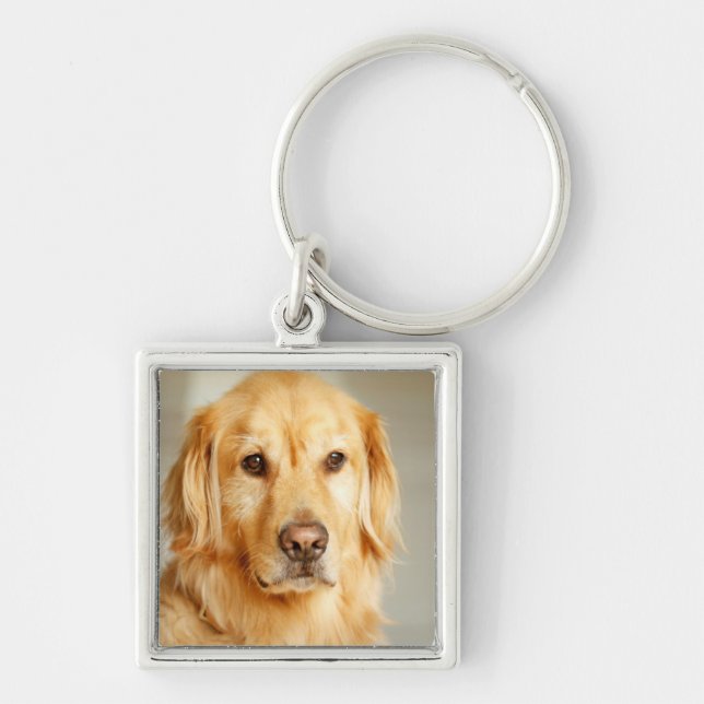 Llavero Retrato de Golden Retriever (Frente)