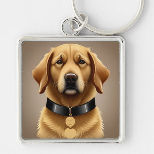 Llavero Retrato de Golden Retriever 