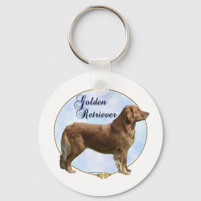 Llavero Retrato de Golden Retriever (Anverso)