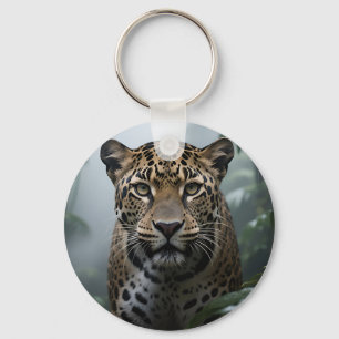 Llavero Retrato de jaguar en la selva