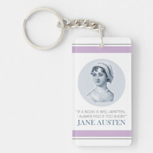 Llavero Retrato de Jane Austen y cita para leer