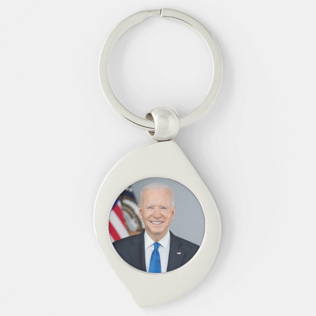 Llavero Retrato de la Casa Blanca del presidente Joe Biden (Anverso)