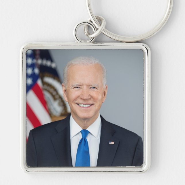 Llavero Retrato de la Casa Blanca del presidente Joe Biden (Frente)