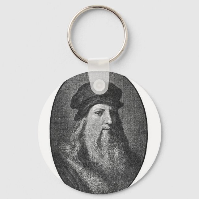 Llavero Retrato de Leonardo da Vinci (Anverso)