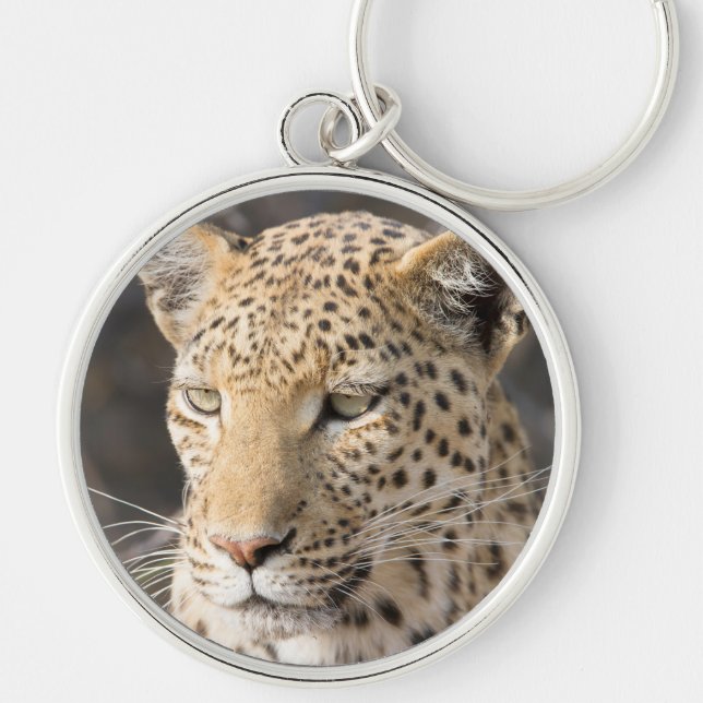 Llavero Retrato de leopardo (Frente)