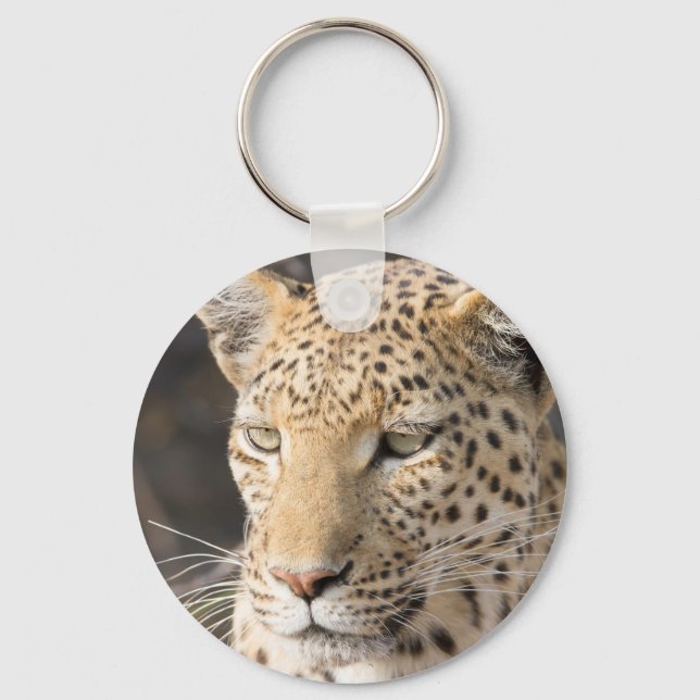 Llavero Retrato de leopardo (Anverso)