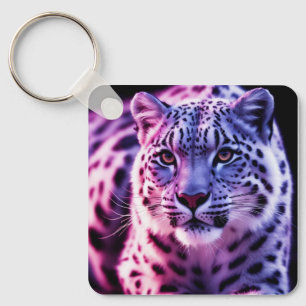 Llavero Retrato de leopardo de la nieve