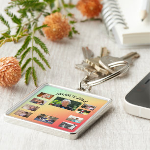 Llavero Retrato de Nana 10 fotos Verde, Naranja, Amarillo